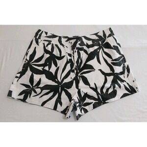 Free Assembly Womens Cotton Floral Print Pull-On Shorts Size Large 3.5"‎ Inseam